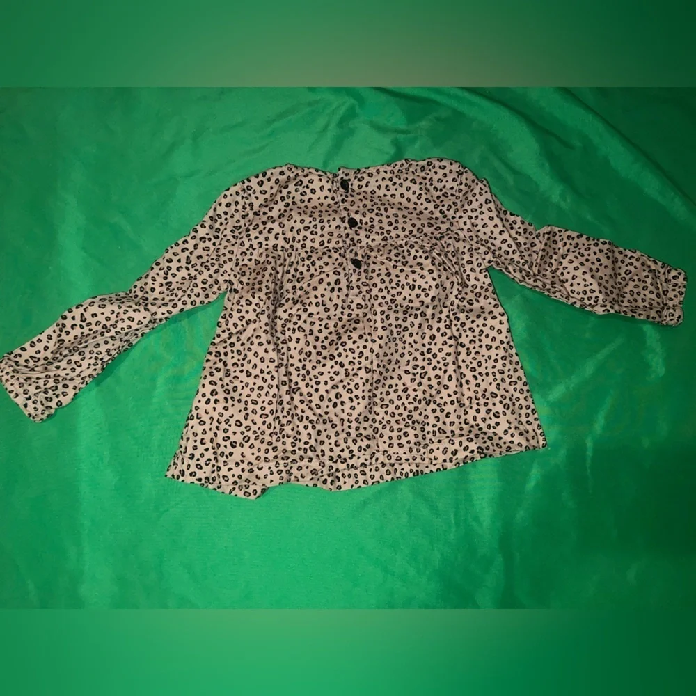 Carter's Tan and Black Leopard Print Blouse